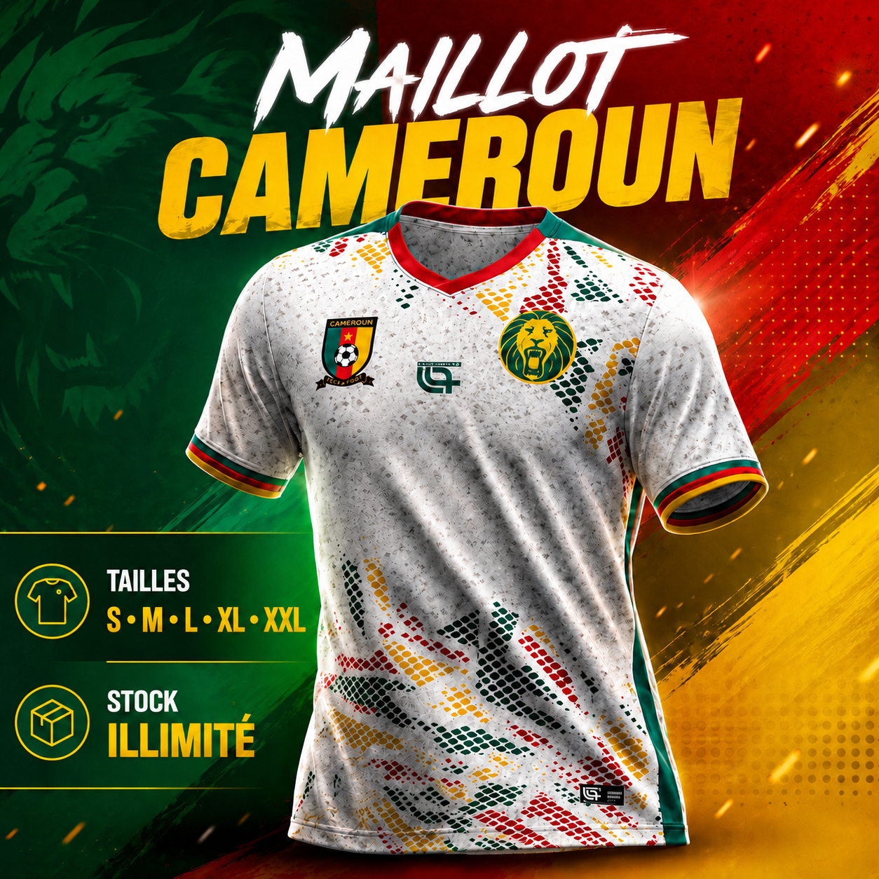 Maillot supporter Cameroun