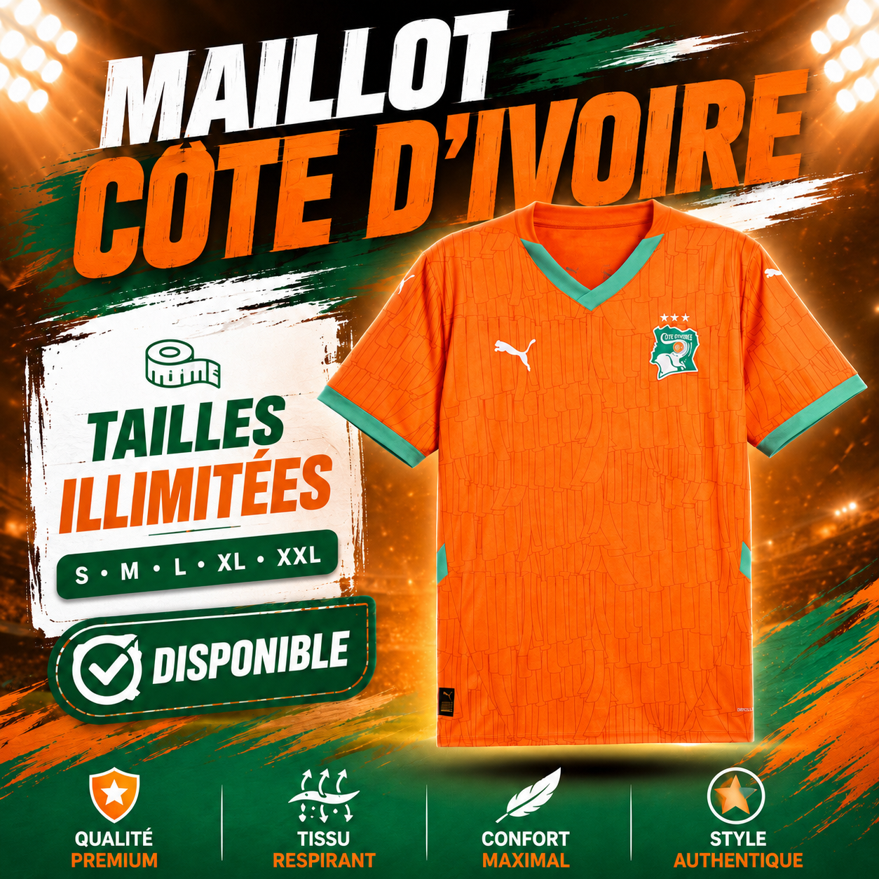 Maillot Supporter Côte d'Ivoire