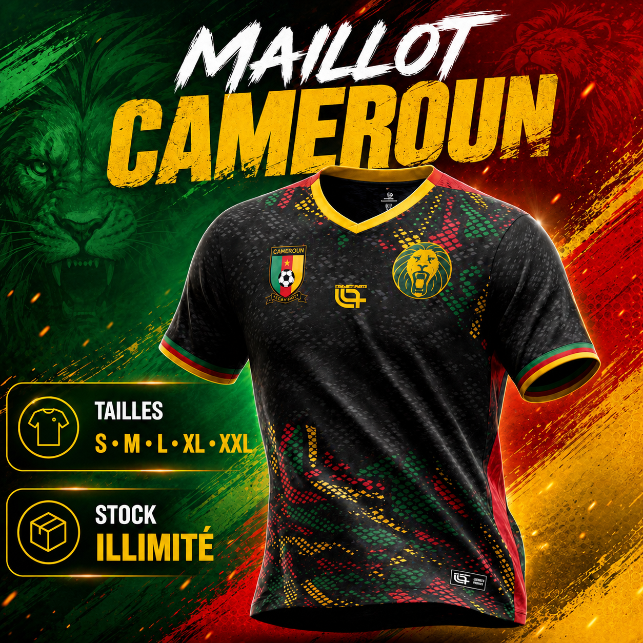 Maillot Supporter Cameroun